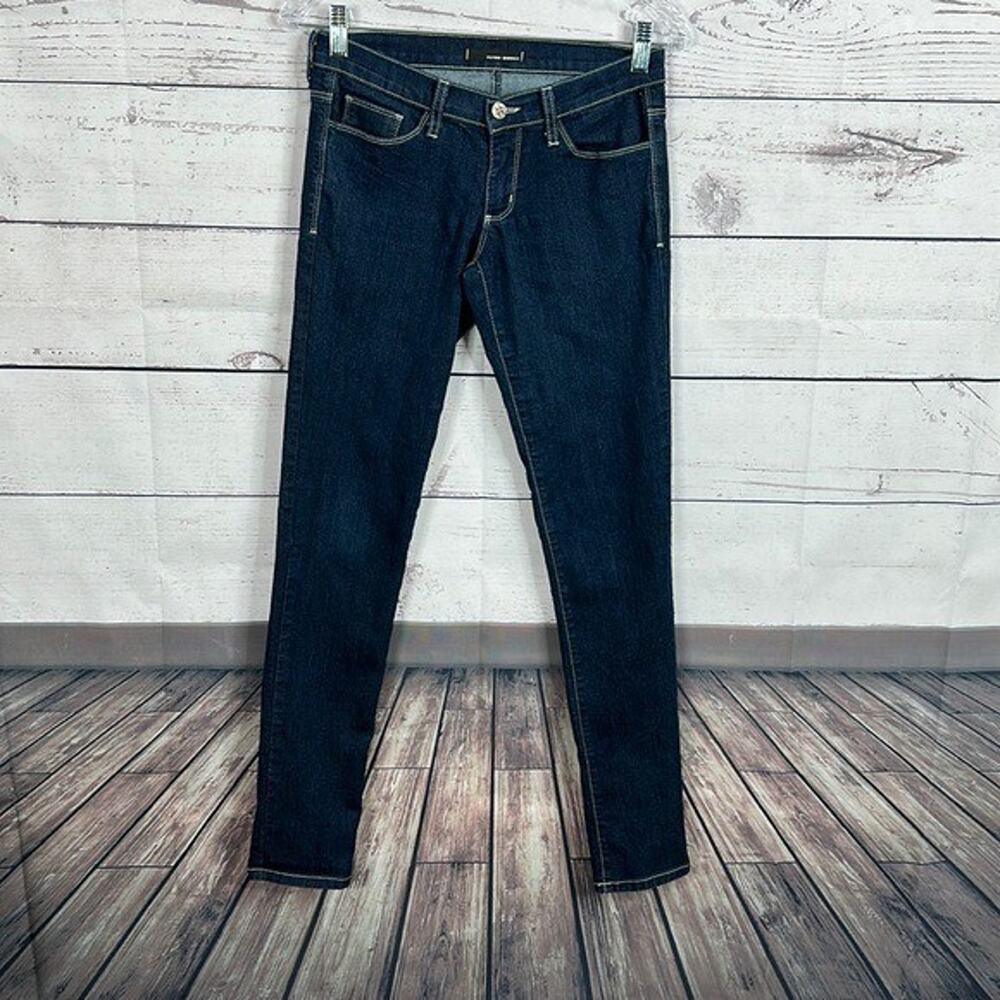 Flying Monkey Jeans Womens Juniors 3 Blue Stretch Low Rise‎ Skinny Dark Minimal